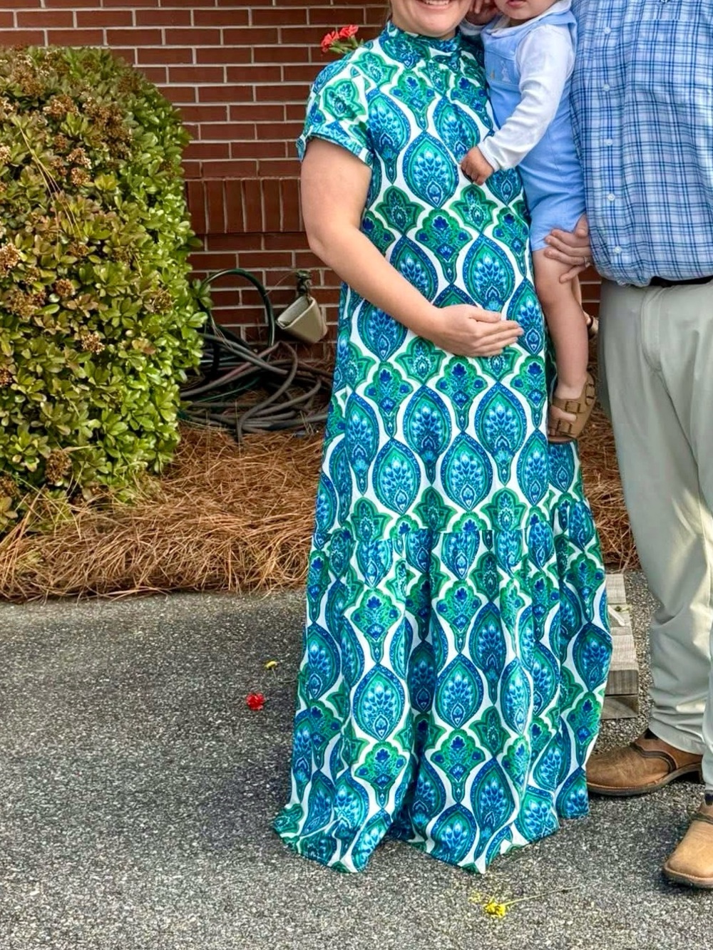 Sugarlips Green & Blue Paisley-Print Maxi Dress - Picture 4 of 4